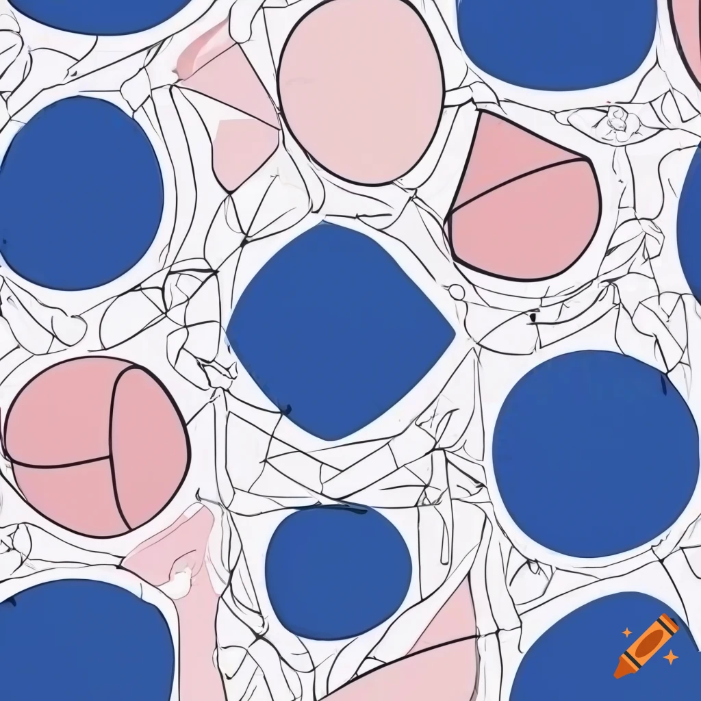 Geometric shapes on a white background