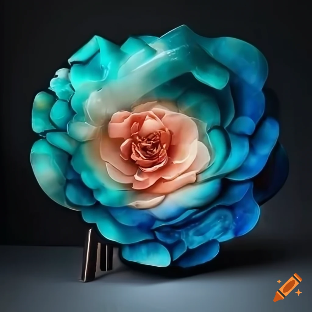 Crafting a captivating logo for florir resin art studio on Craiyon