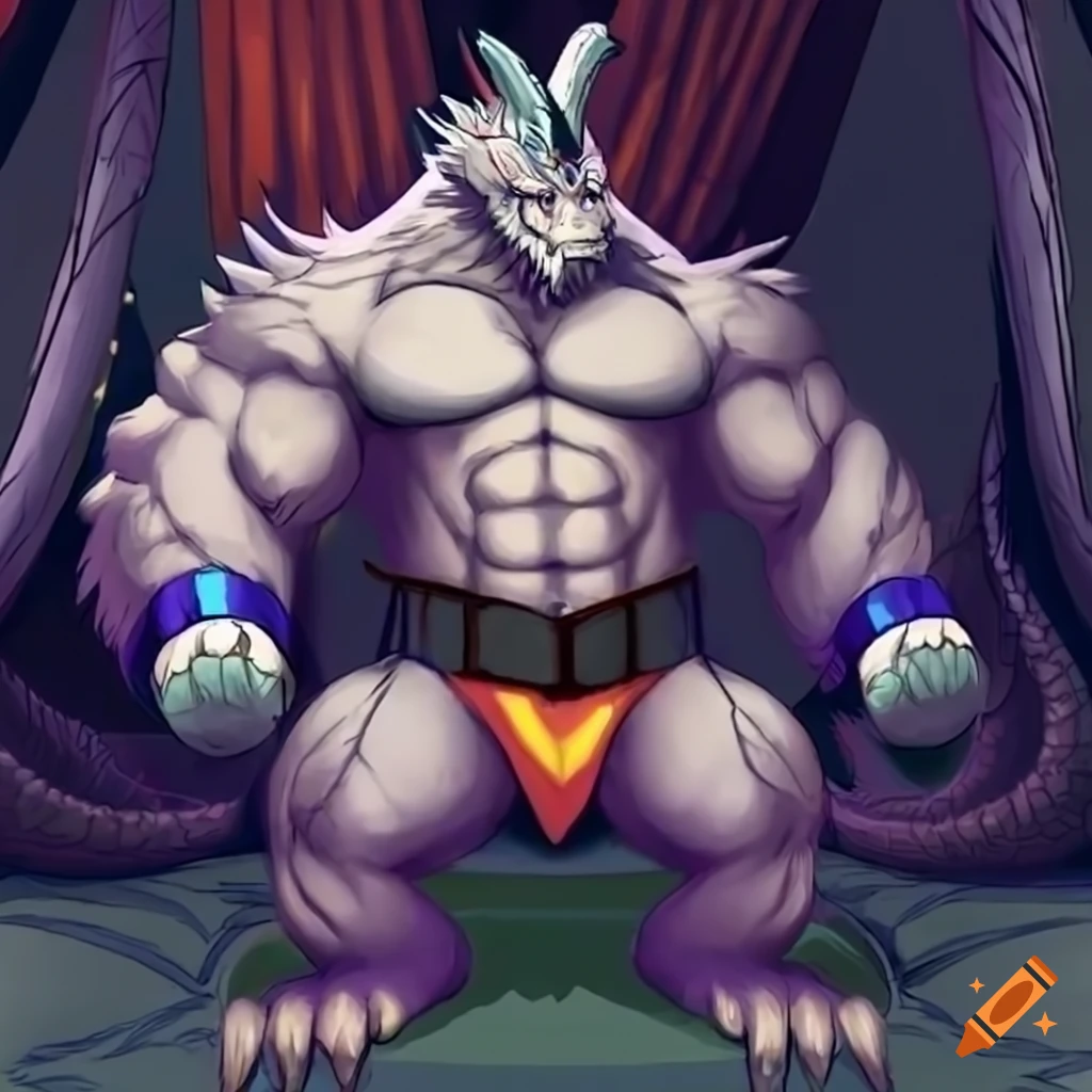 Majestic mountainous grey dragon emperor with a massive beard