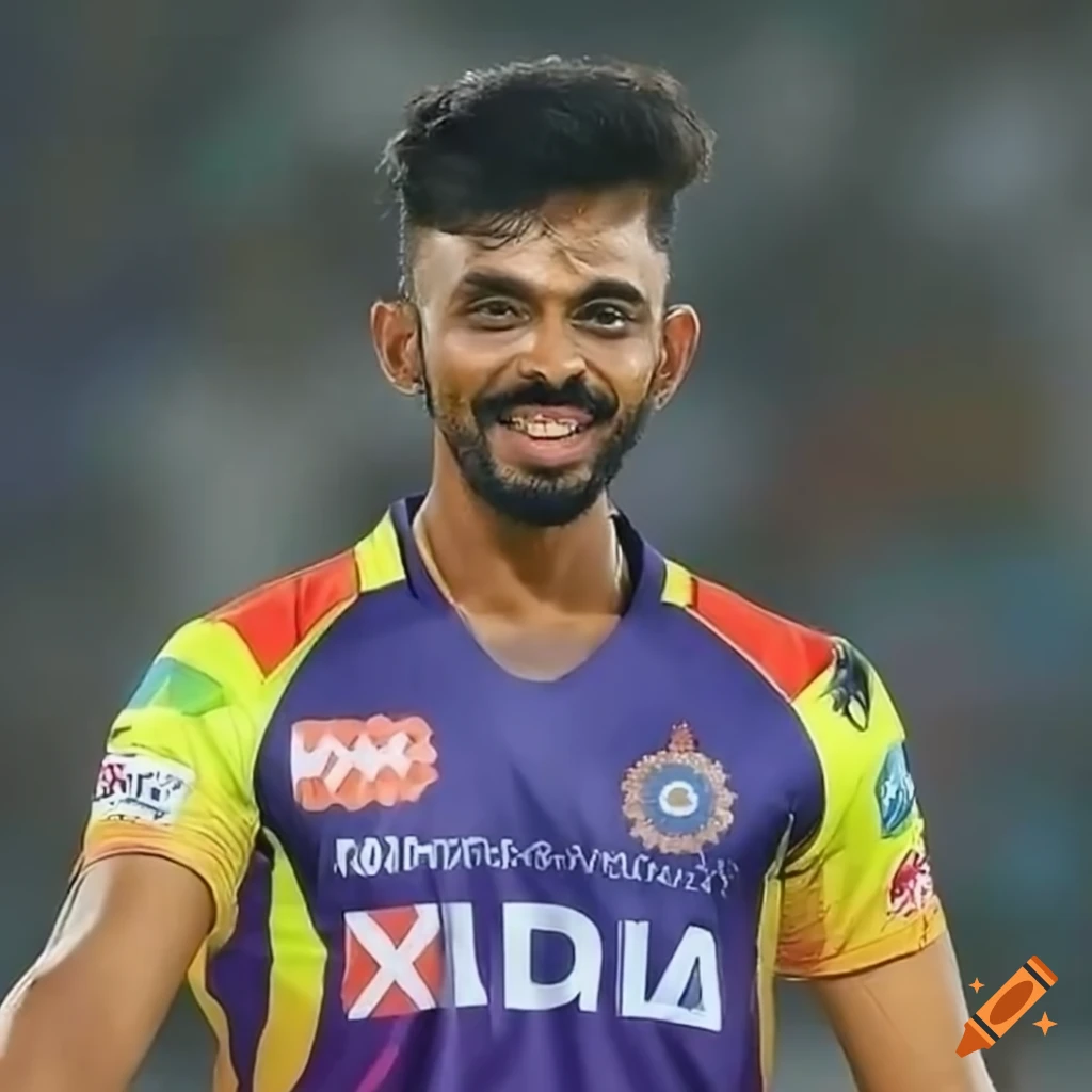 Ruturaj gaikwad cricket player on Craiyon