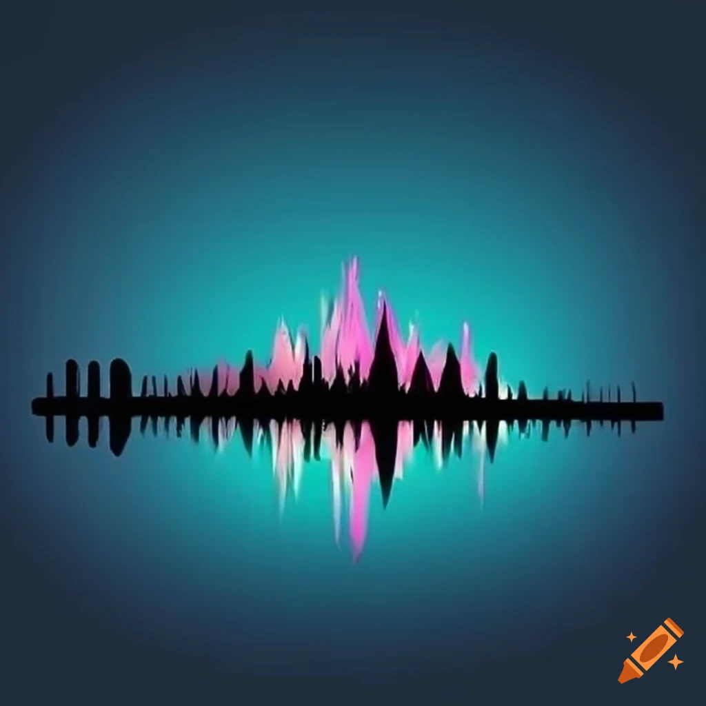 Waves of sound on Craiyon