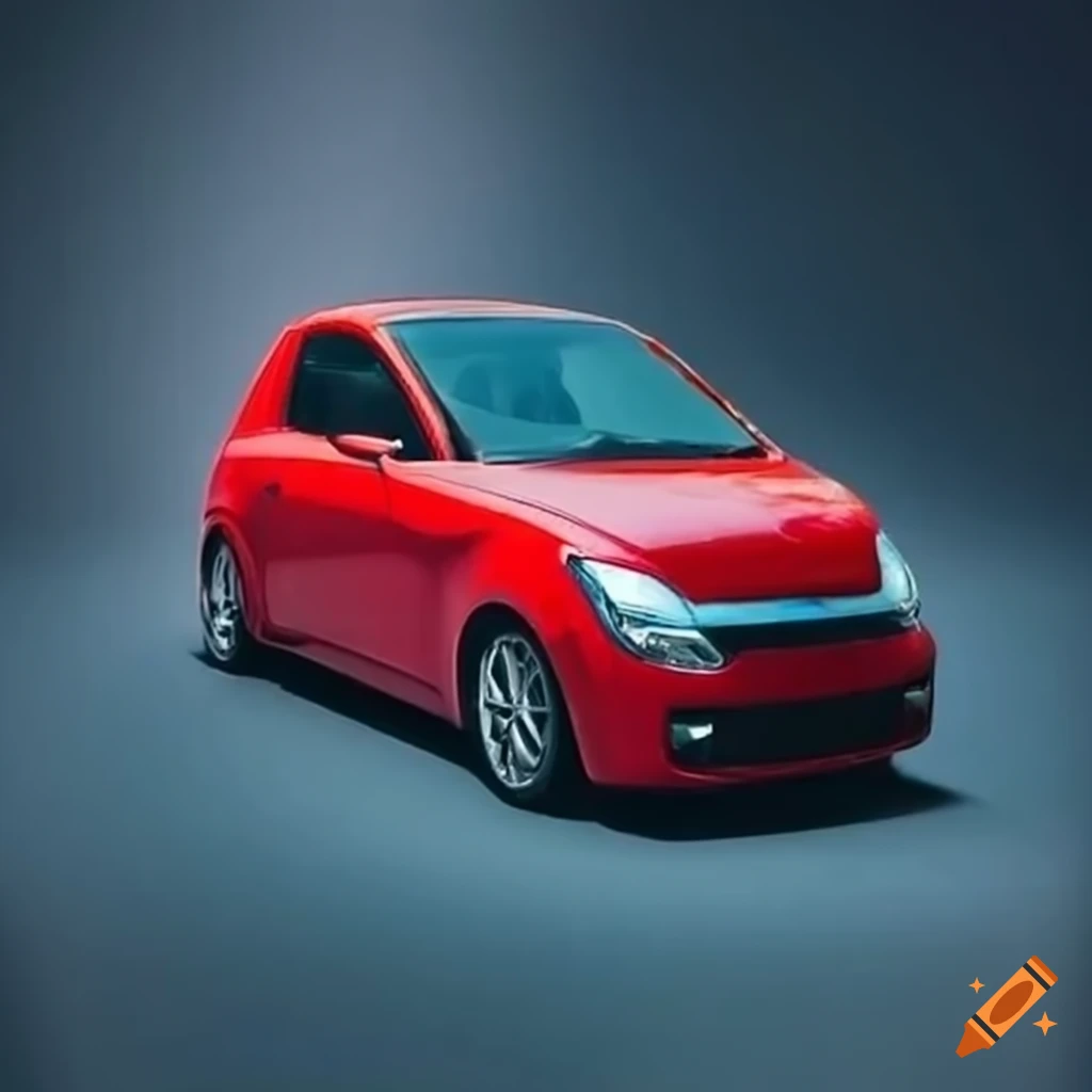 Red car on the road