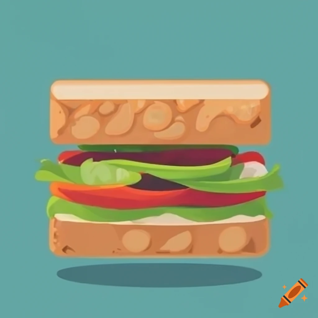 Flat style sandwich