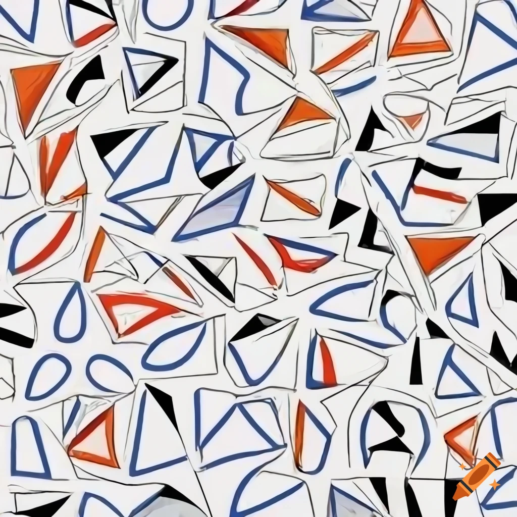 Geometric shapes on a white background