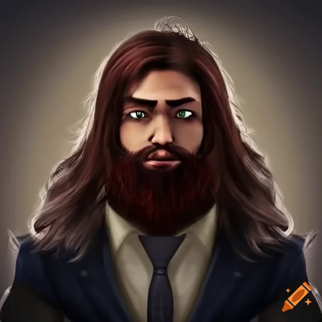 Avatar of a hacker with long hair and beard