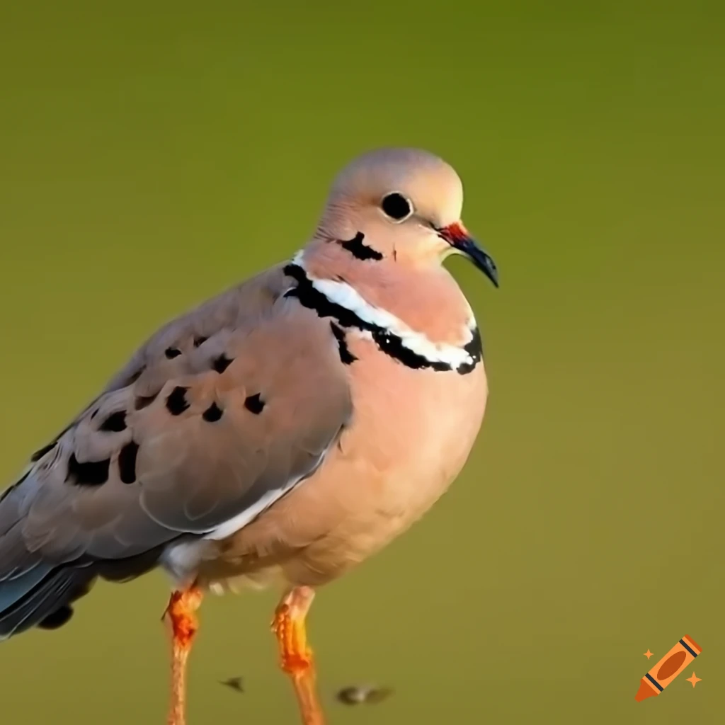 Hybrid bird, mourning dove and piping plover