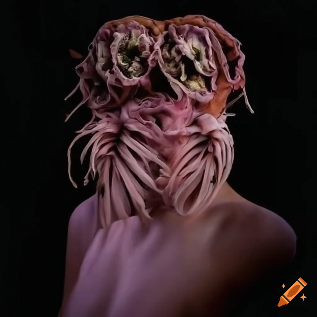 Body deformation through metamorphosis into a flower and natural ...