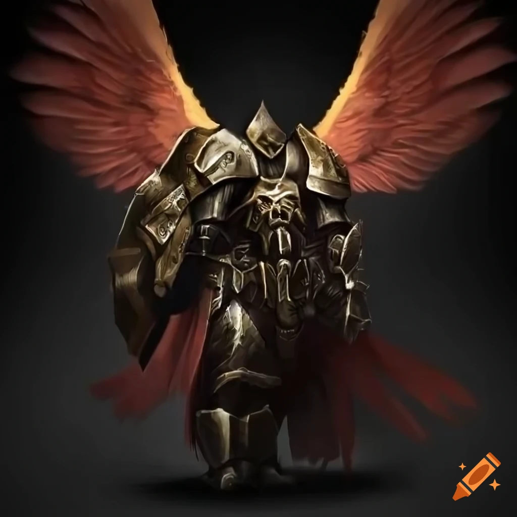 Black-armored paladin with menacing wings