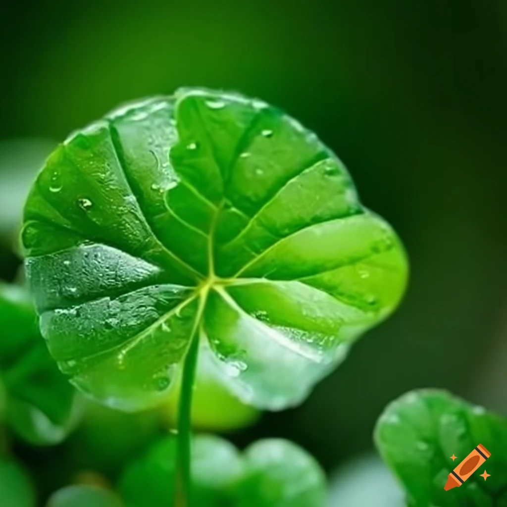 Centella asiatica wet leaves, popular in cosmetics
