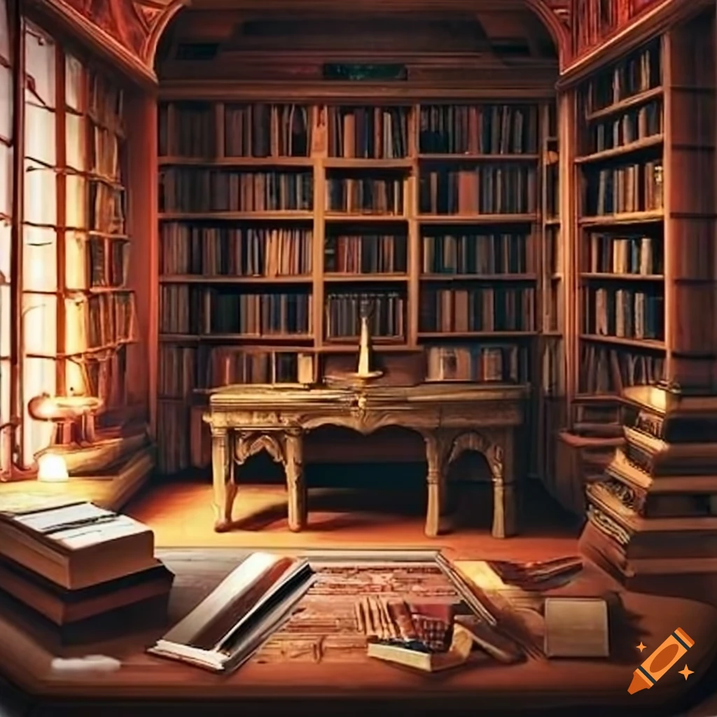 Author's writing room on Craiyon