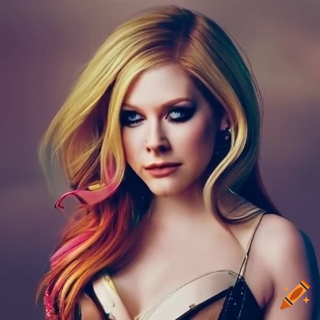 Blend of Avril Lavigne and Christina Hendricks as a fantasy movie character