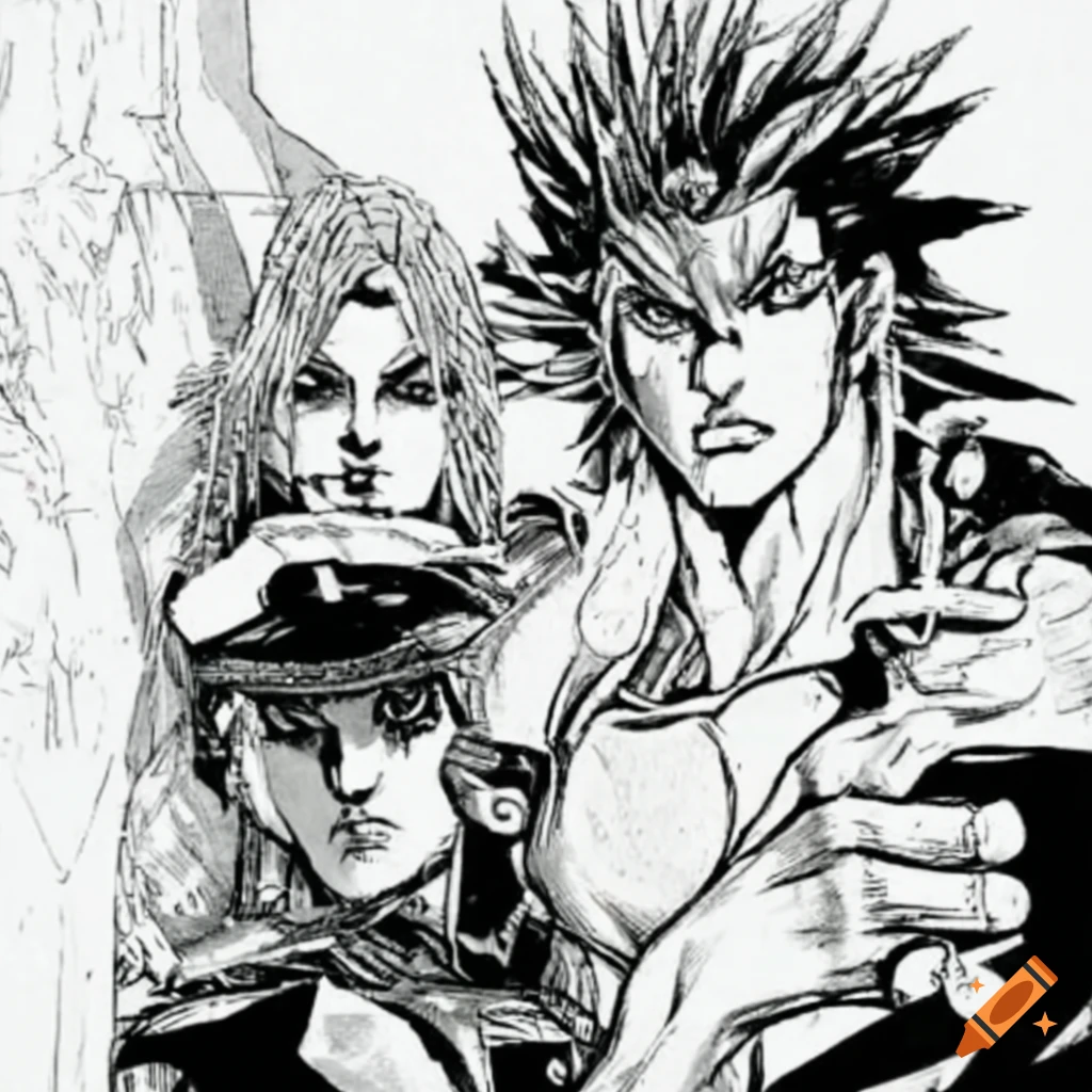 Final fantasy vii characters in jojo s bizarre adventure style on craiyon