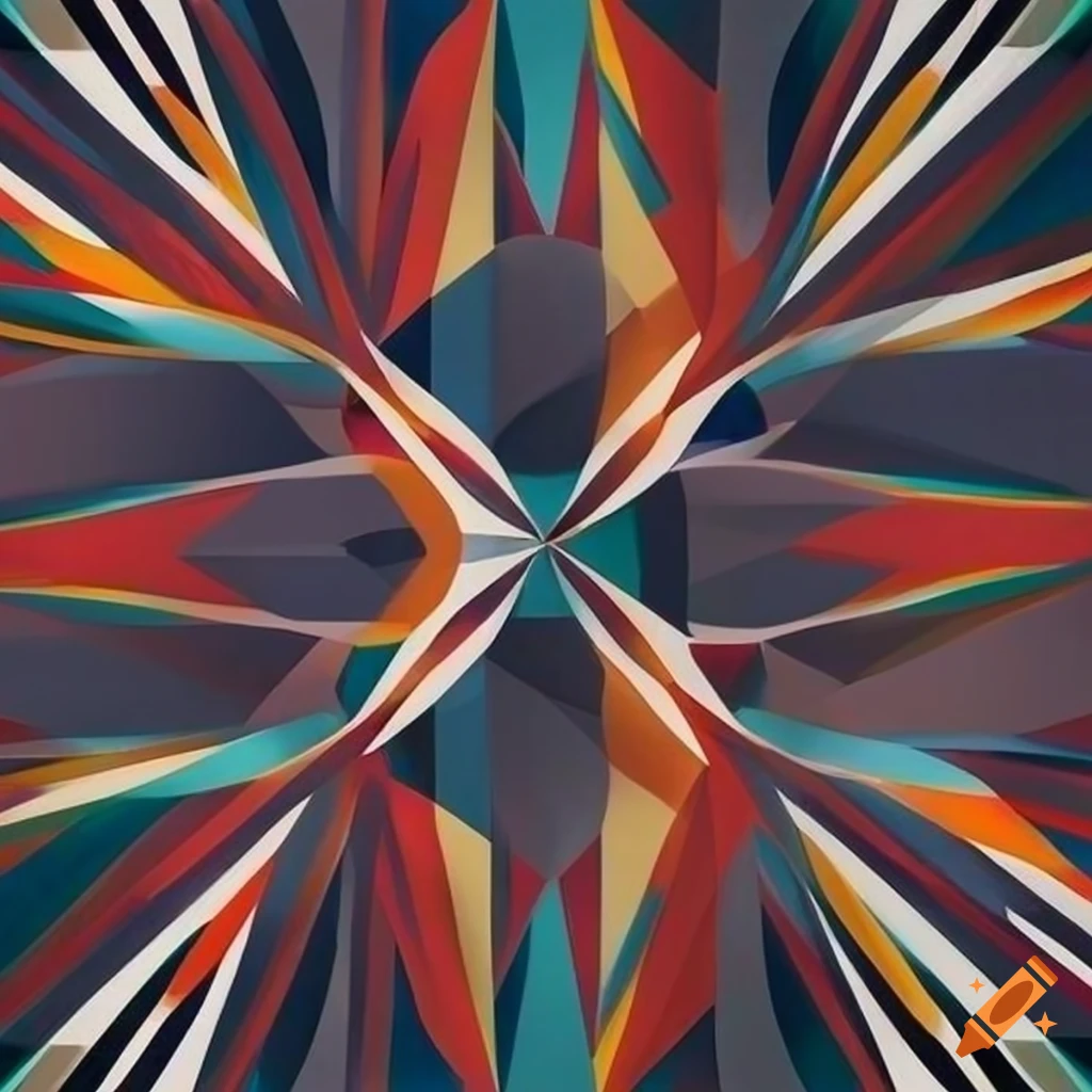 Geometric abstract art inspired by bauhaus design on Craiyon