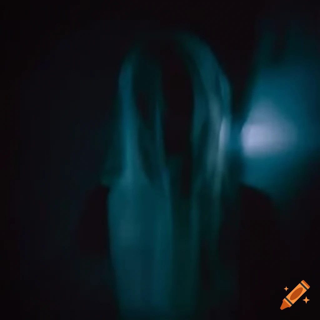 Transparent soul manifestation in a haunted house