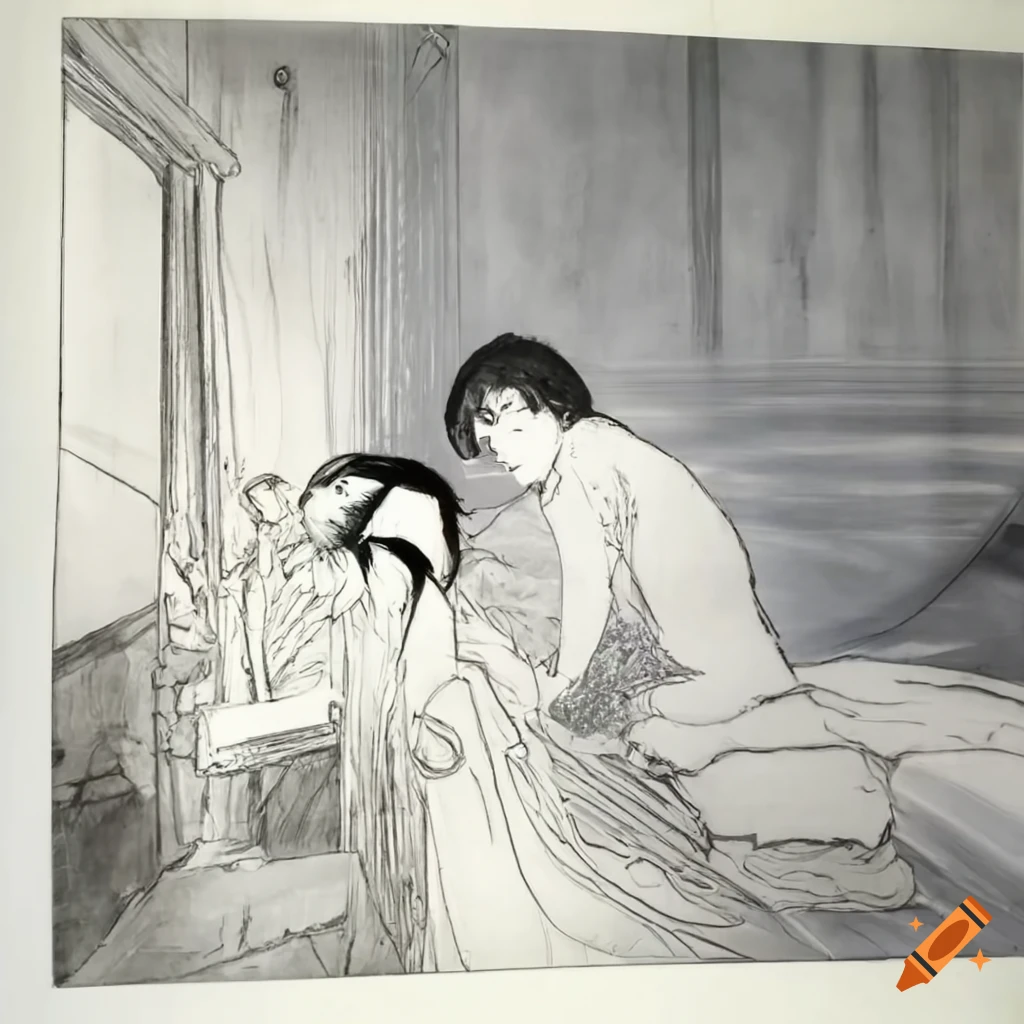 Illustration of a young man irritated at a crying woman in a dorm room