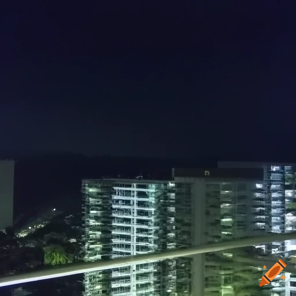 View from a tall building showing fear of heights in miami on Craiyon