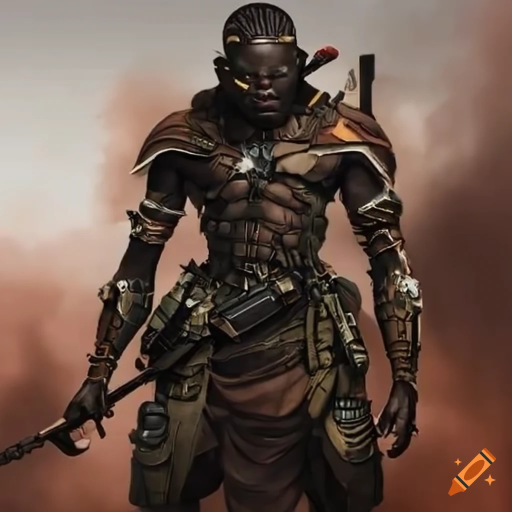 High Tech Futuristic African Warrior On Craiyon IbV08WRaRuWqieV23n1N3Q.webp
