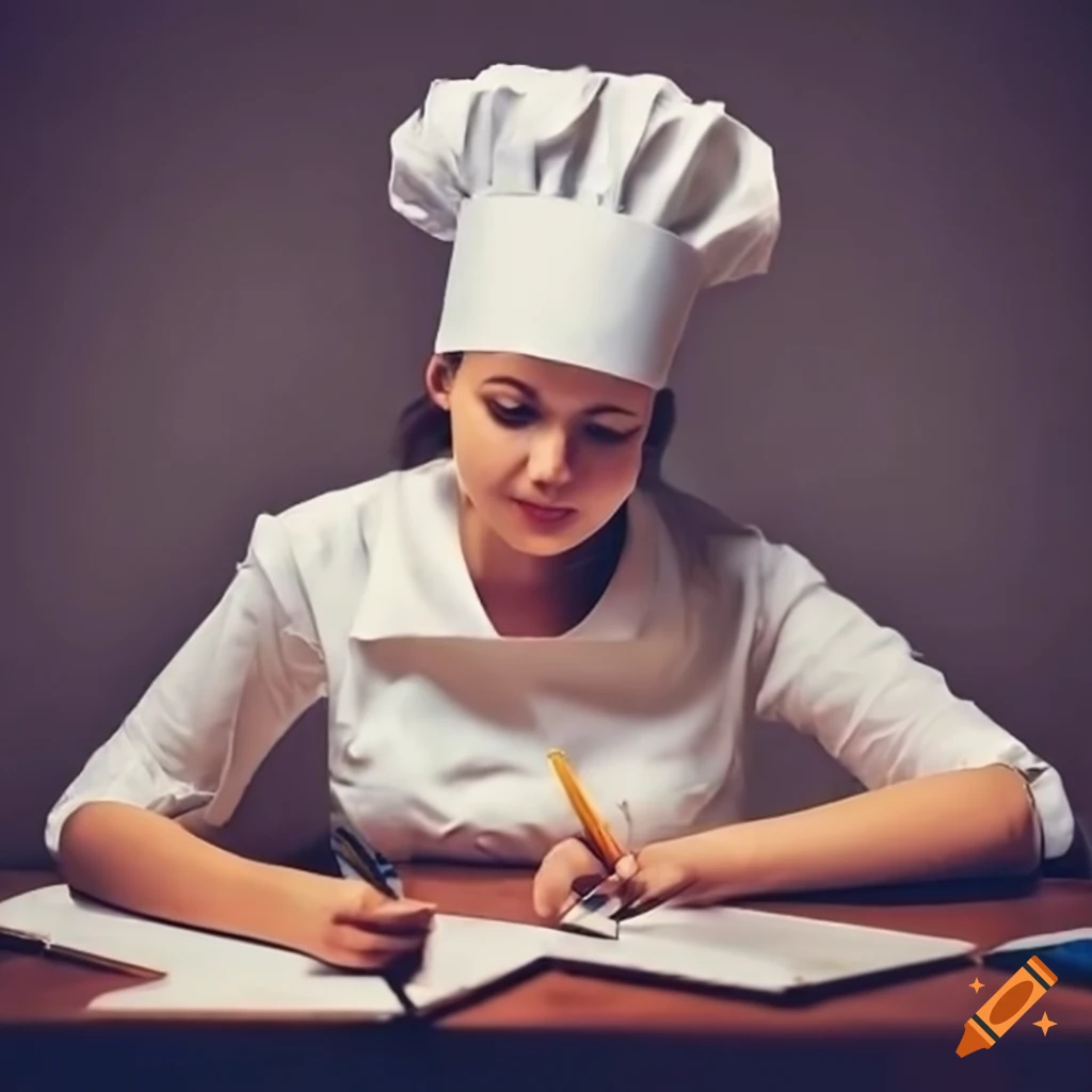 Woman In Chef s Hat Writing In A Classroom Setting On Craiyon Woman In Chef s Hat Writing In A Classroom Setting On Craiyon