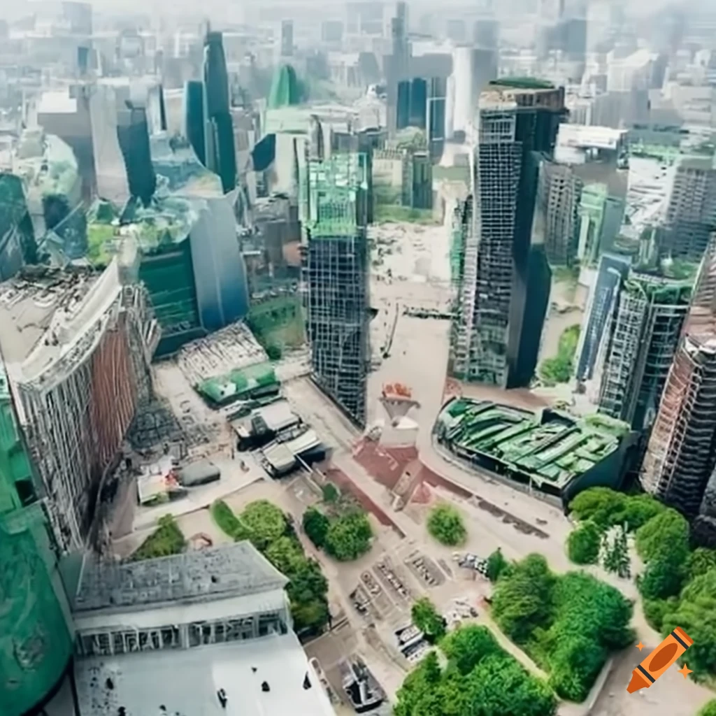 Sustainable and eco-friendly cityscape