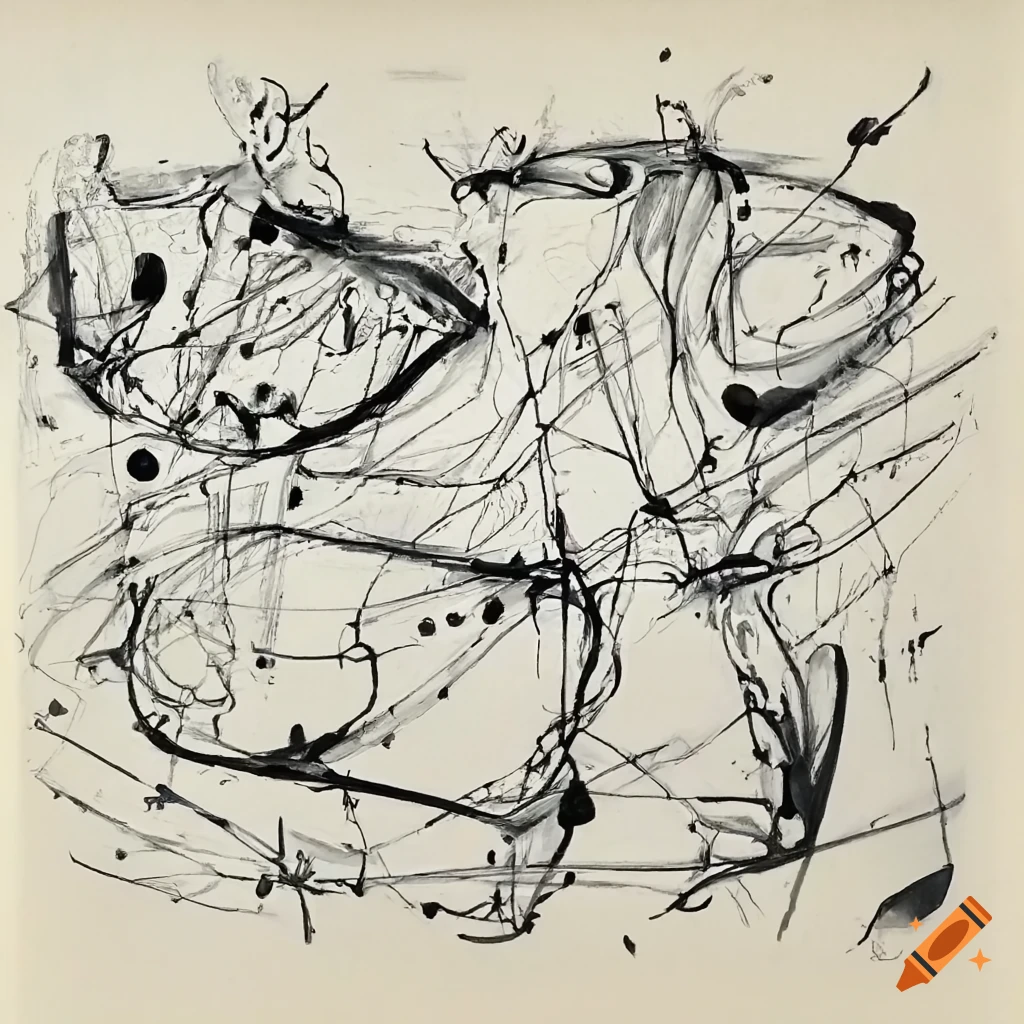 Detailed Dali-inspired still life composition in monochromatic ink