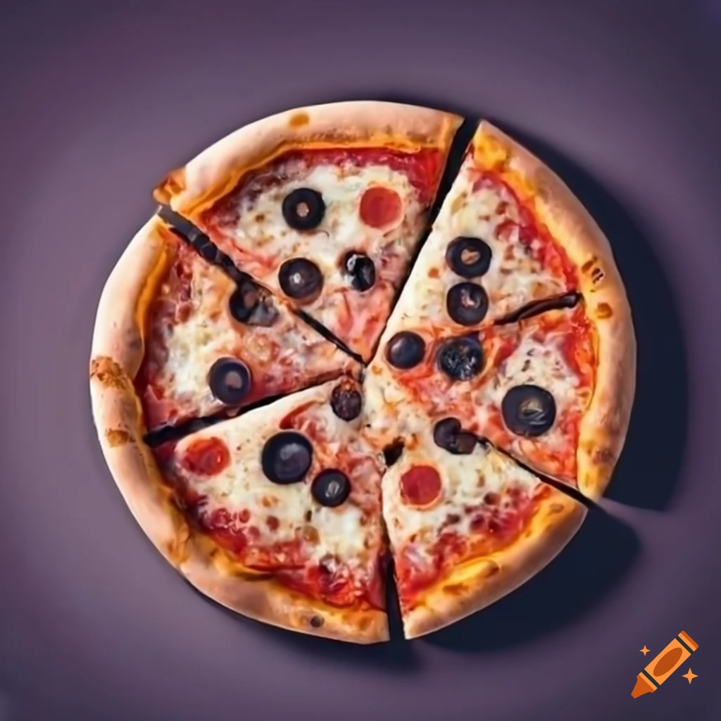 Top view of a pizza