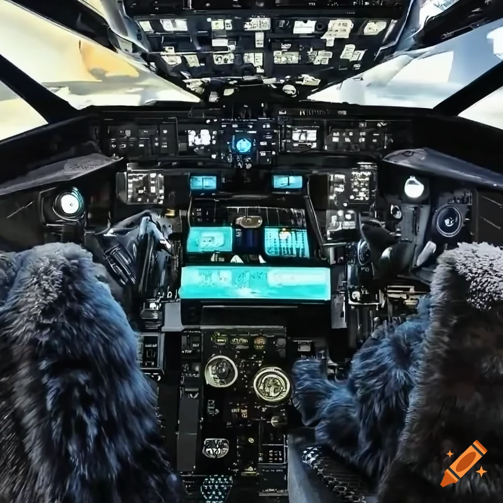 Two futuristic scifi robots wearing fluffy sherpalined bomber jackets