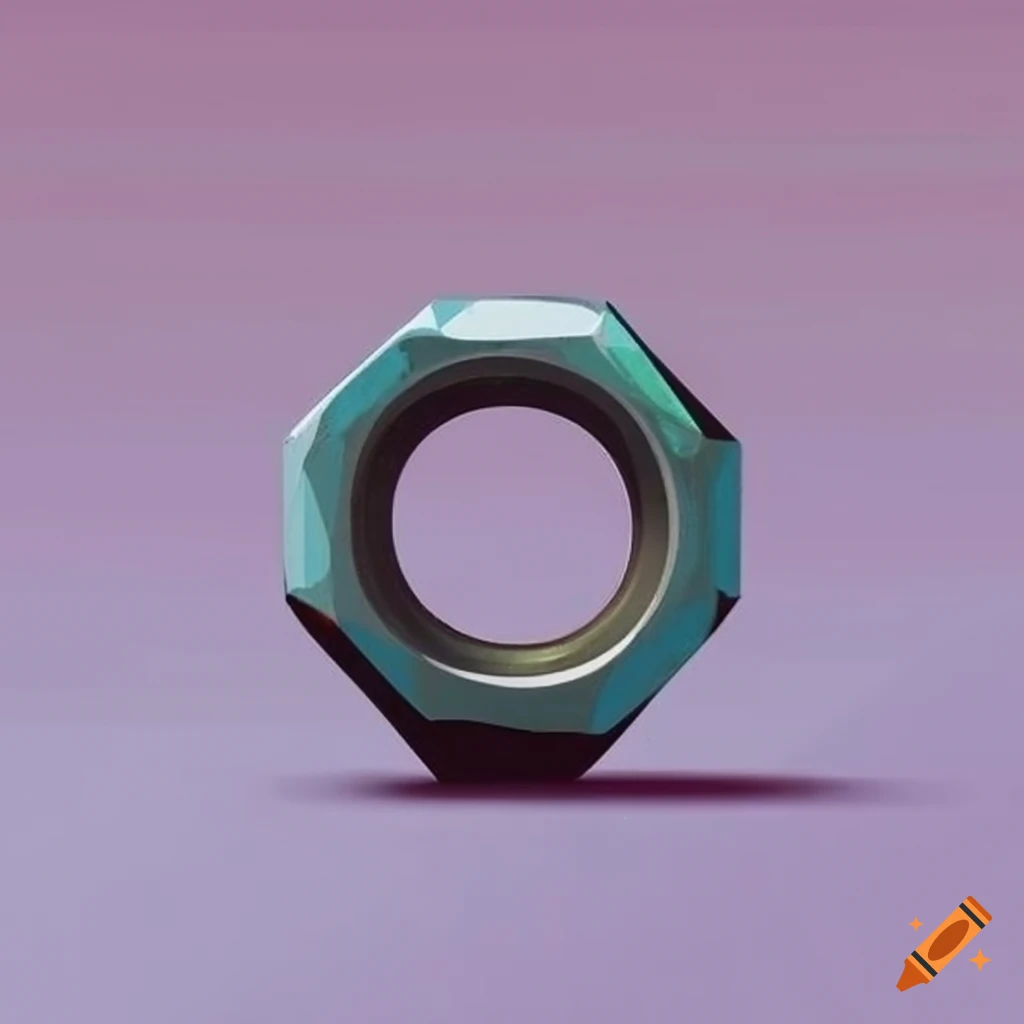 Nut bolt in a flat style design