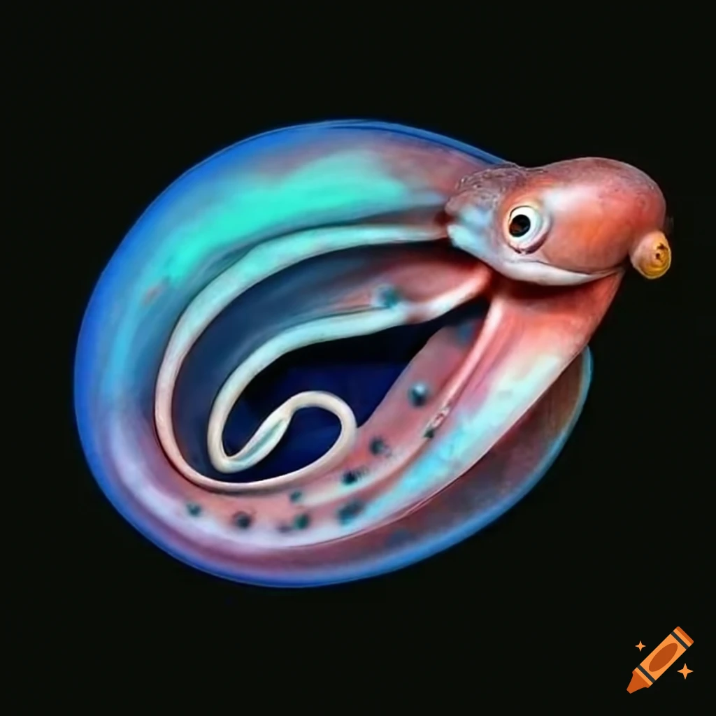 Scientific image of a cephalopod chiroptera hybrid creature