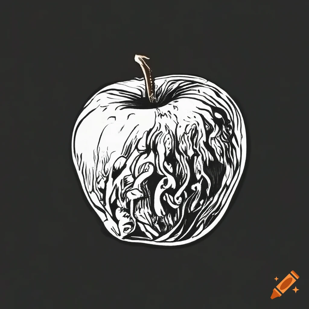 Dry apple japanese tattoo on Craiyon