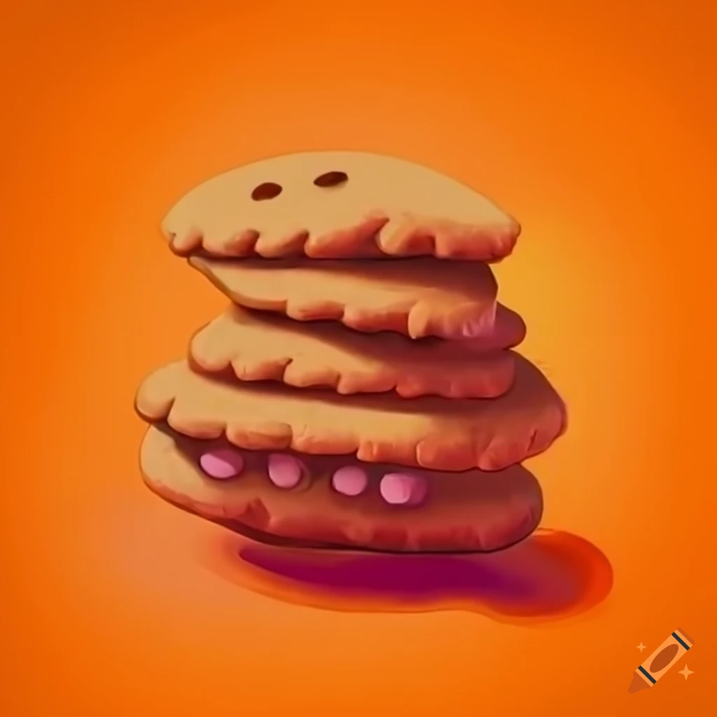 Captivating streaming banner with playful biscuit and vibrant orange colors