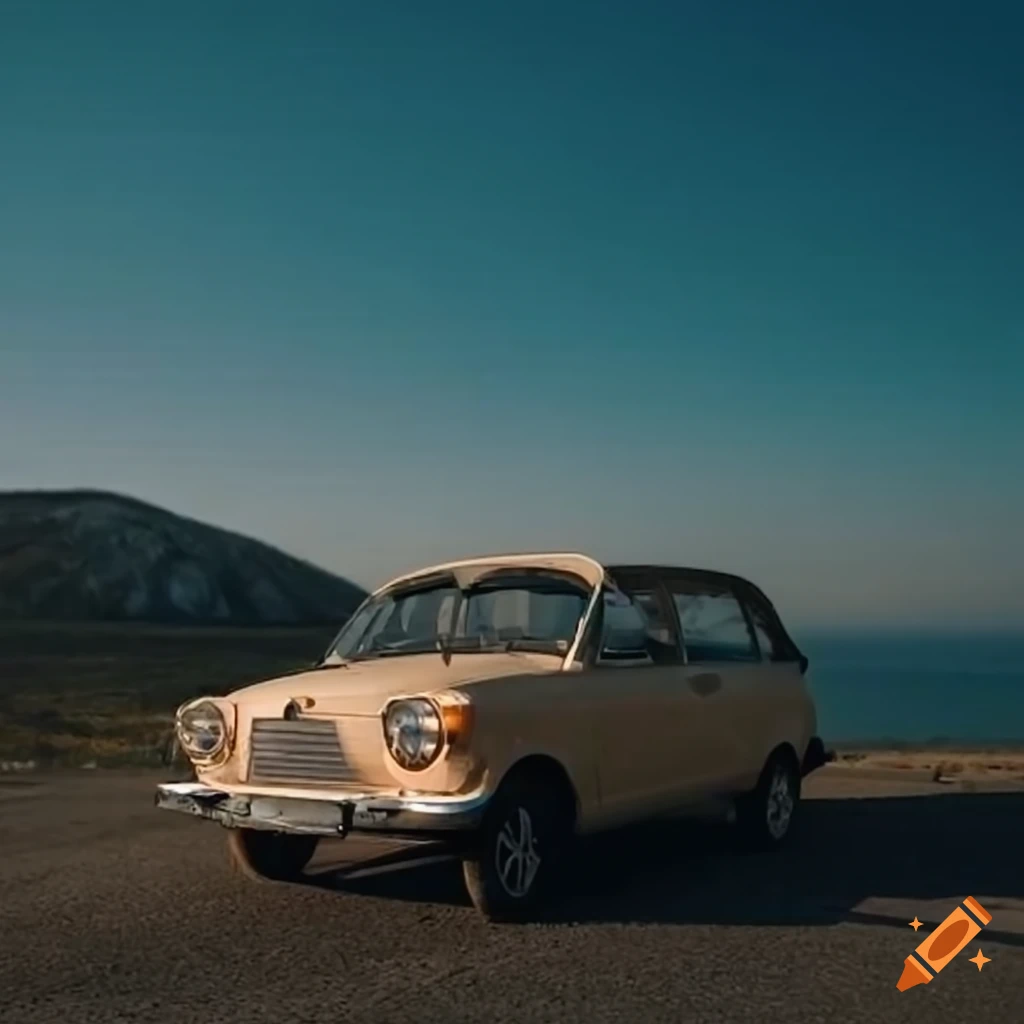 Car on a road trip to Crimea