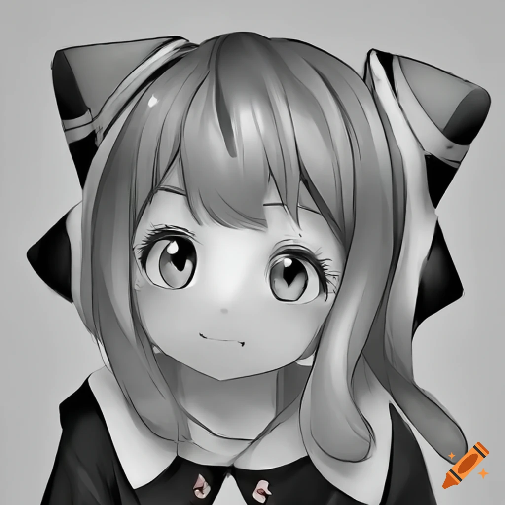 Anya in Japanese anime-style oil painting with clear lines