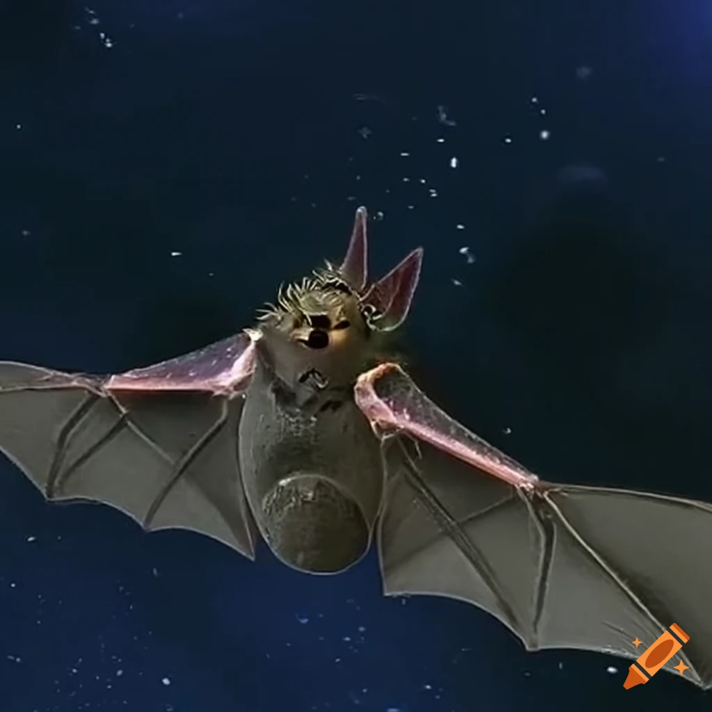 Chiroptera, arachnid, and cephalopod hybrid creature in a scientific image
