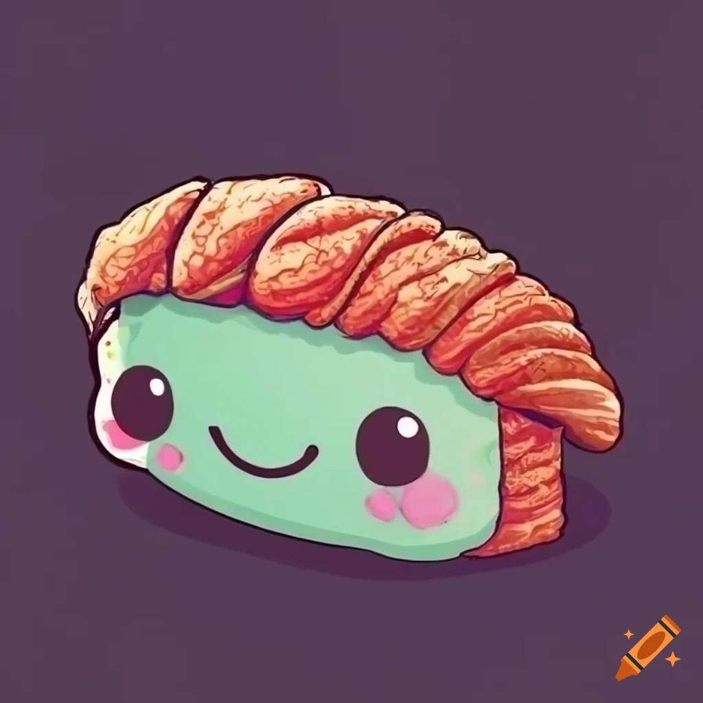 Kawaii pop art sushi nigiri