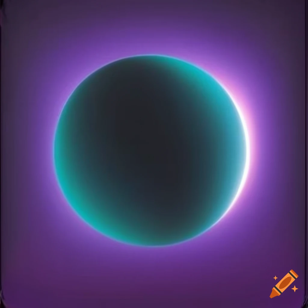 Purple to turquoise gradient eclipse
