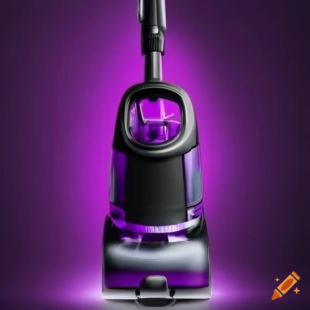 Beautiful vacuum cleaner with black and purple background