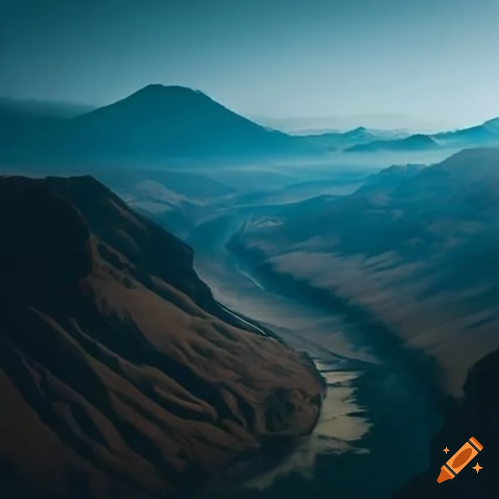 Valley with an ancient city ruins