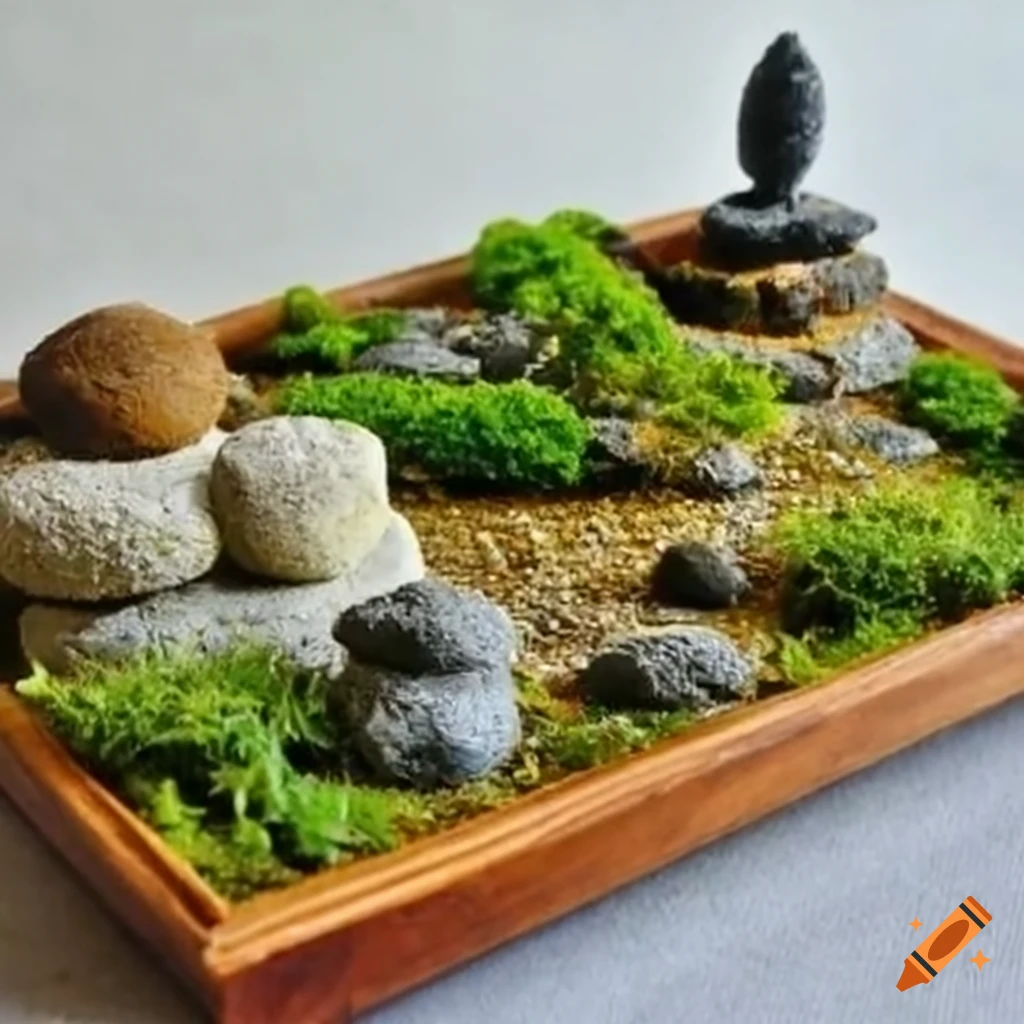 Miniature zen garden in Japanese style