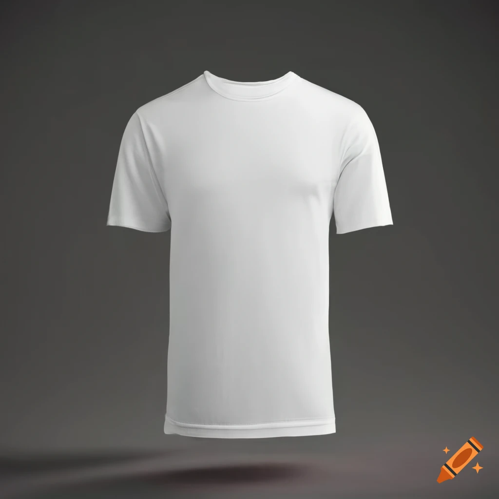 Plain white t-shirt shown from both front and back sides