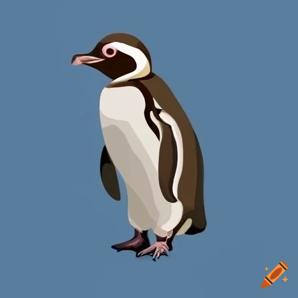 African black-footed penguin clip art
