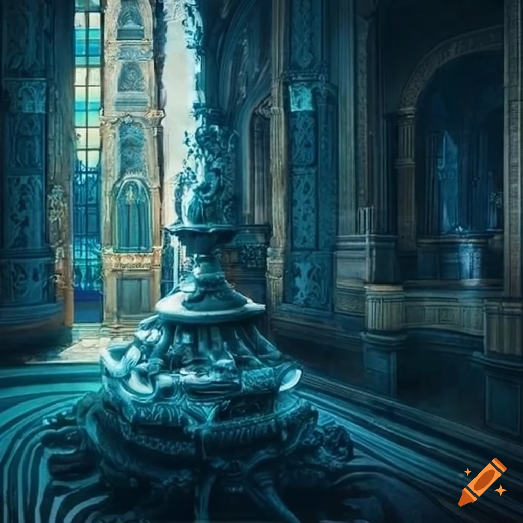 Interior of a mind transformed into a beautiful palace