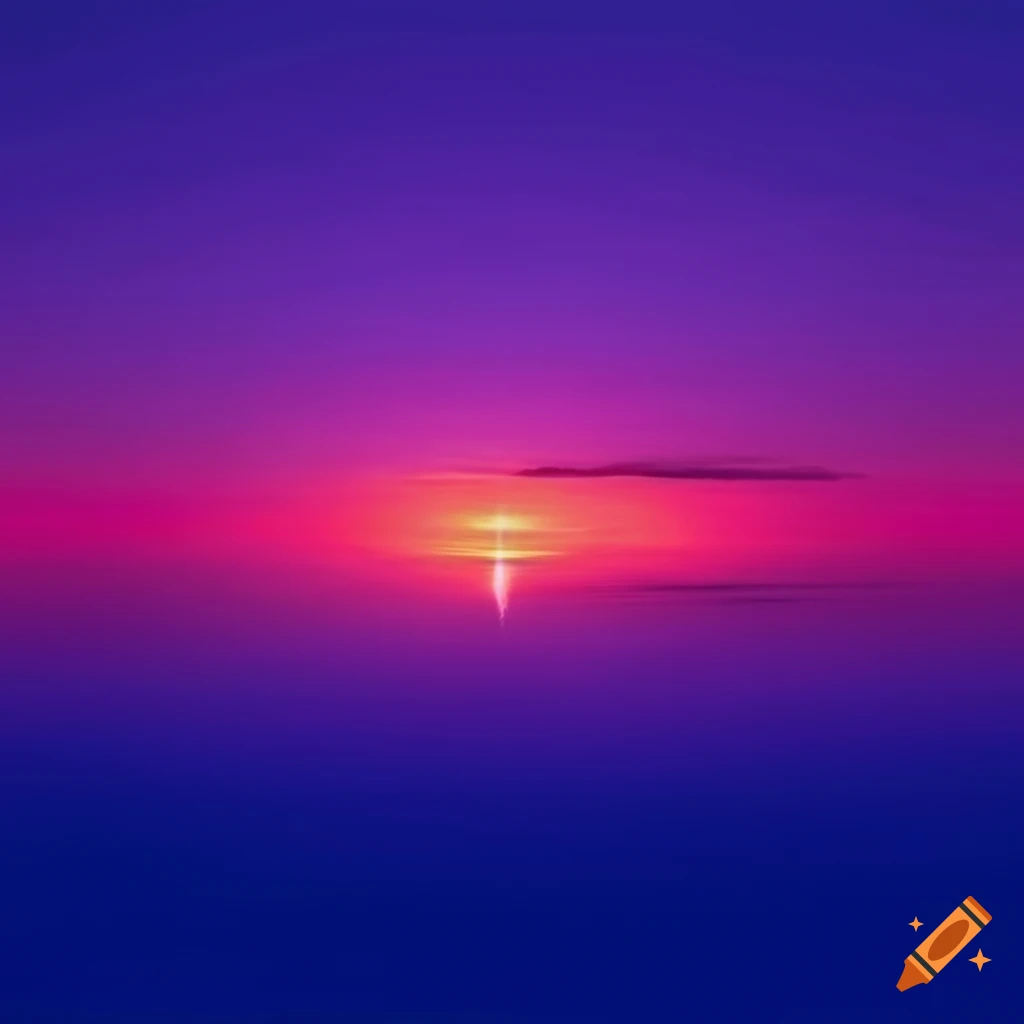 Purple and blue sunset view on Craiyon