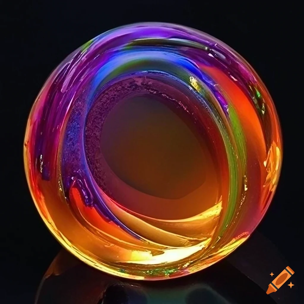 Sculpted marble figures with opalescent colors and cinematic lighting