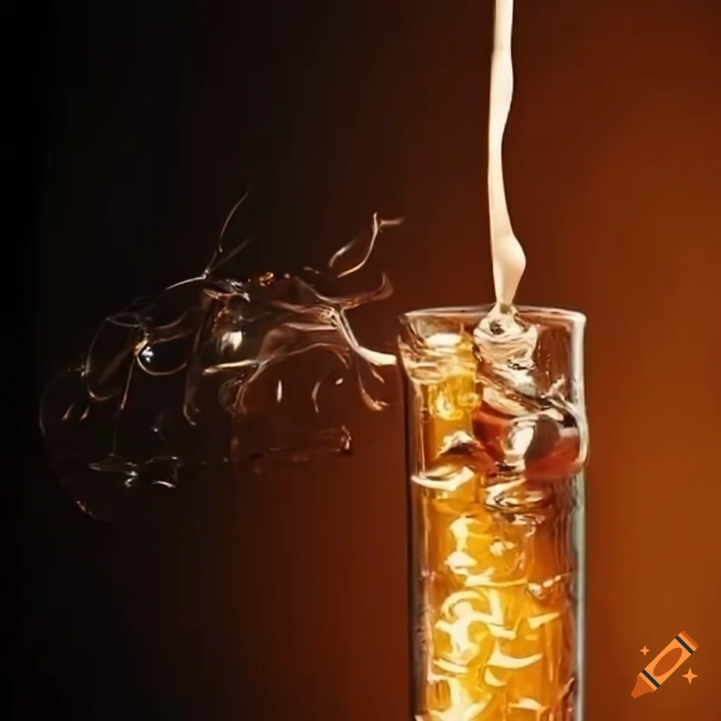 Une boisson dans une bouteille en verre