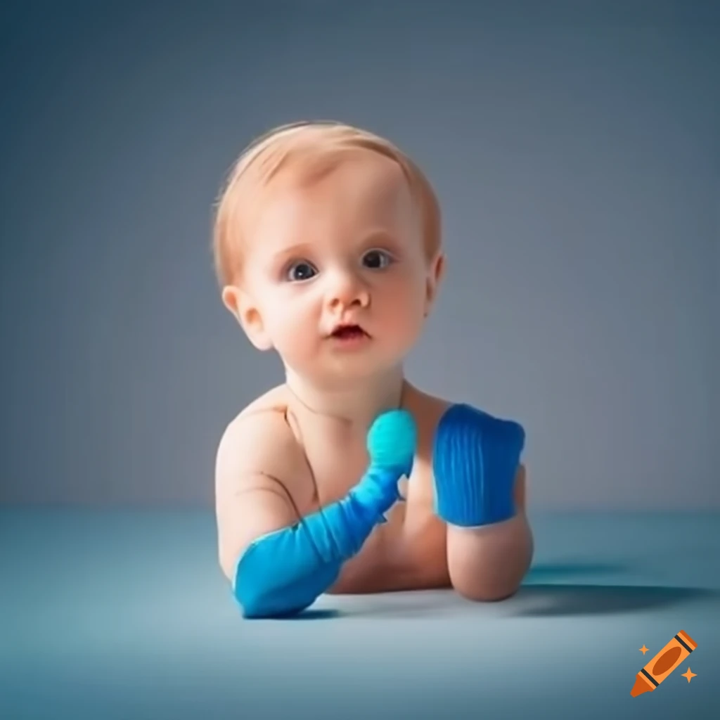 Baby playing with socks