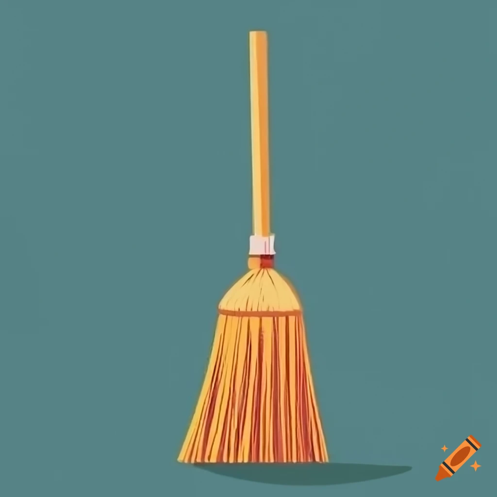 Flat style broom