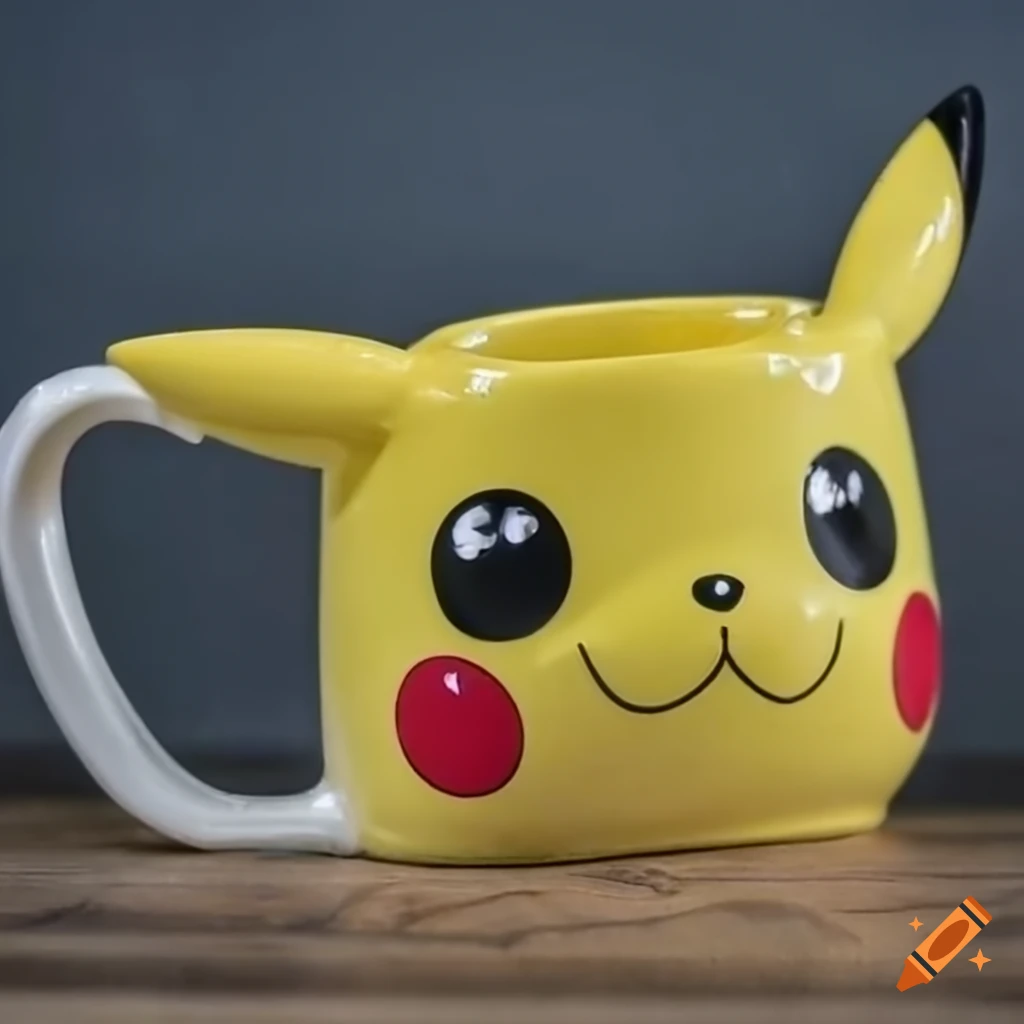 Pikachu mug in a professional photo