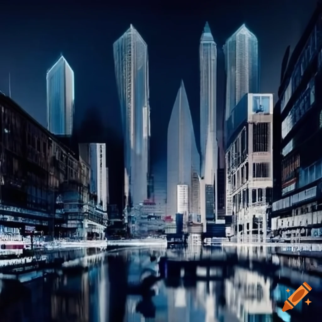 Cityscape Of 2088 With Holographic Structures On Craiyon cityscape-of-2088-with-holographic-structures-on-craiyon