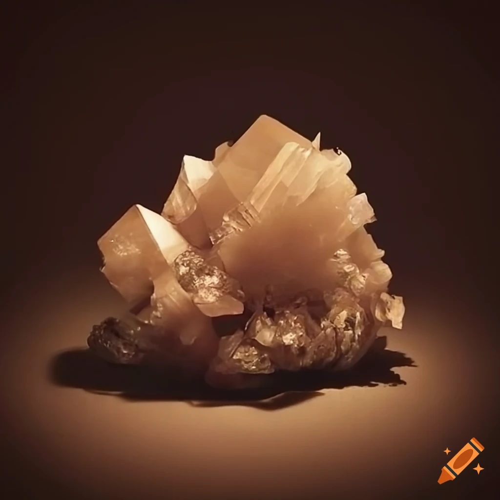 Minerals, plants, and artifacts in a vintage sepia laboratory setting