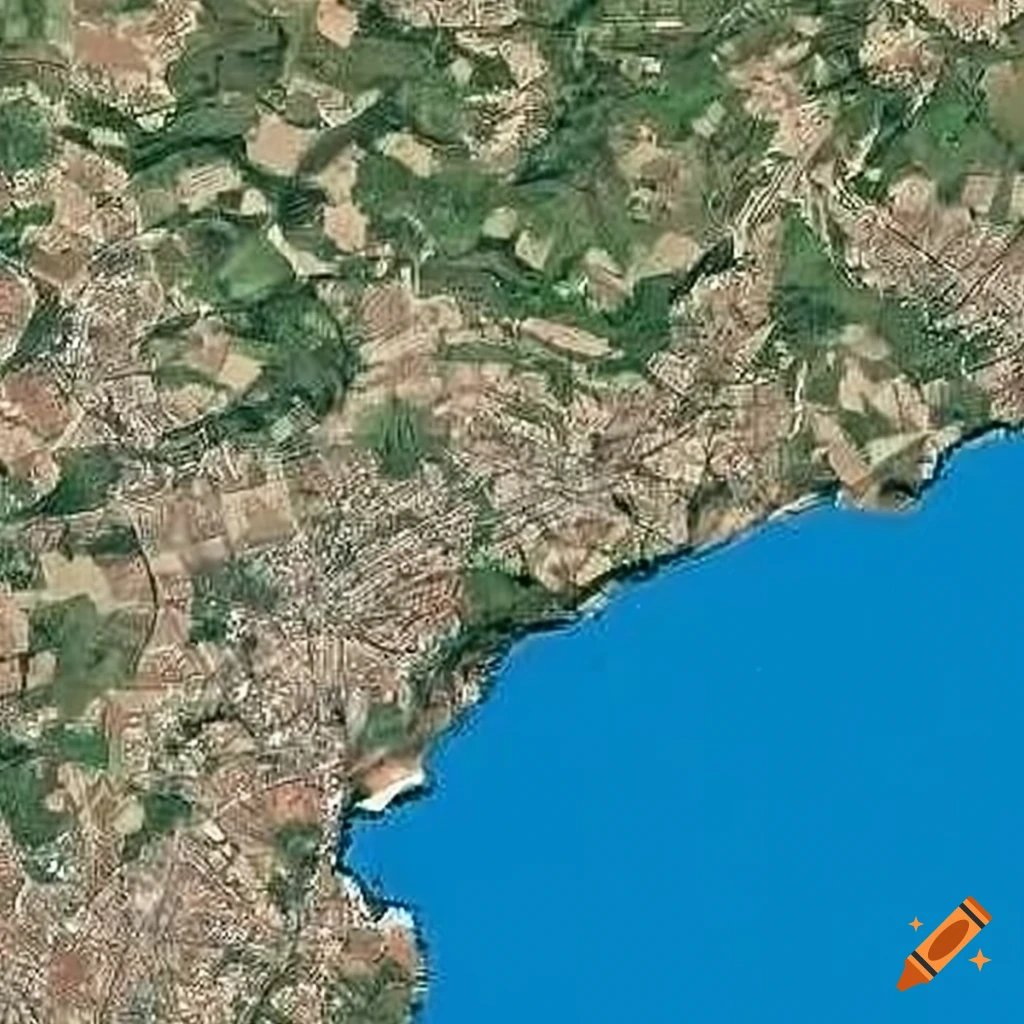 Street map of a southern French town Riviera